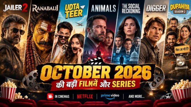 अक्टूबर 2026 में रिलीज़ होंगी ये बड़ी फिल्में और सीरीज, Jailer 2 से Animals तक