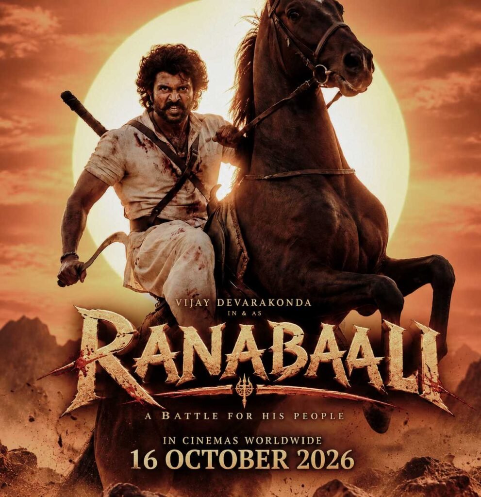 Ranabaali में Vijay Deverakonda का घोड़े पर सवार पोस्टर